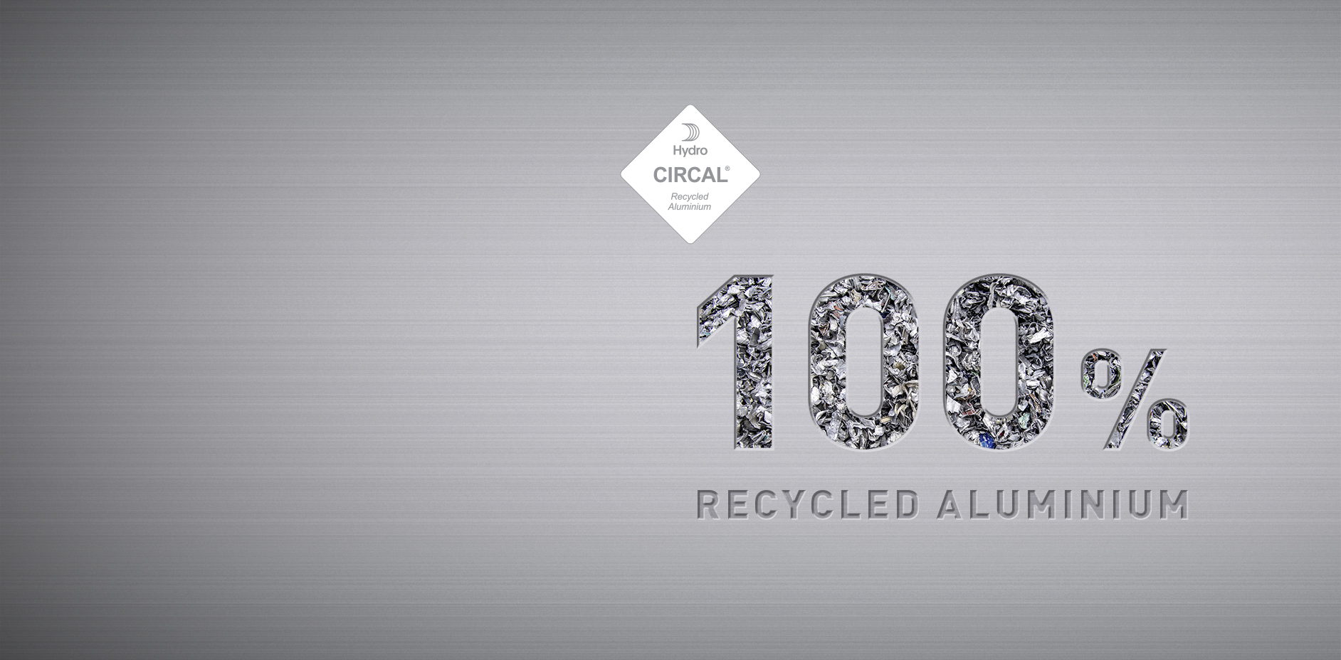 100% Recycled Aluminium 