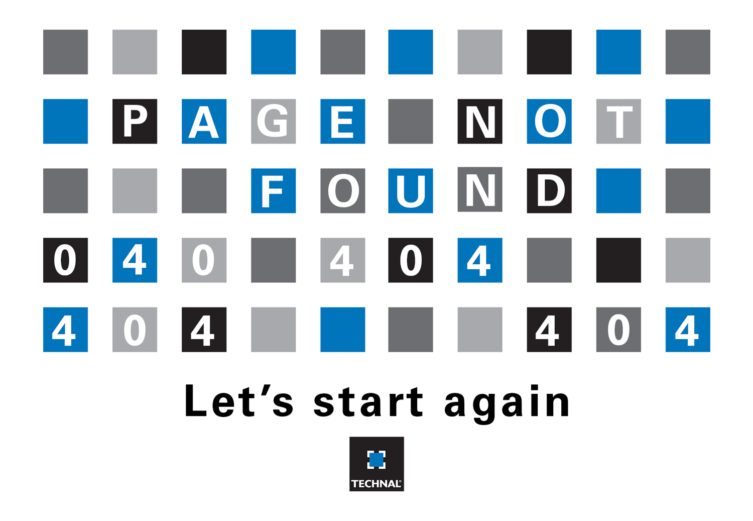 Page not found let's start again